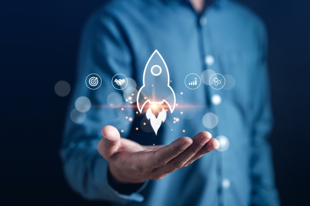 Embarking,On,A,Business,Journey,Of,A,Rocket,Icon,,Accelerate